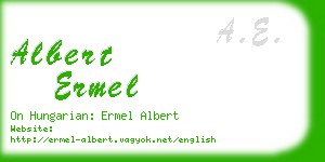 albert ermel business card